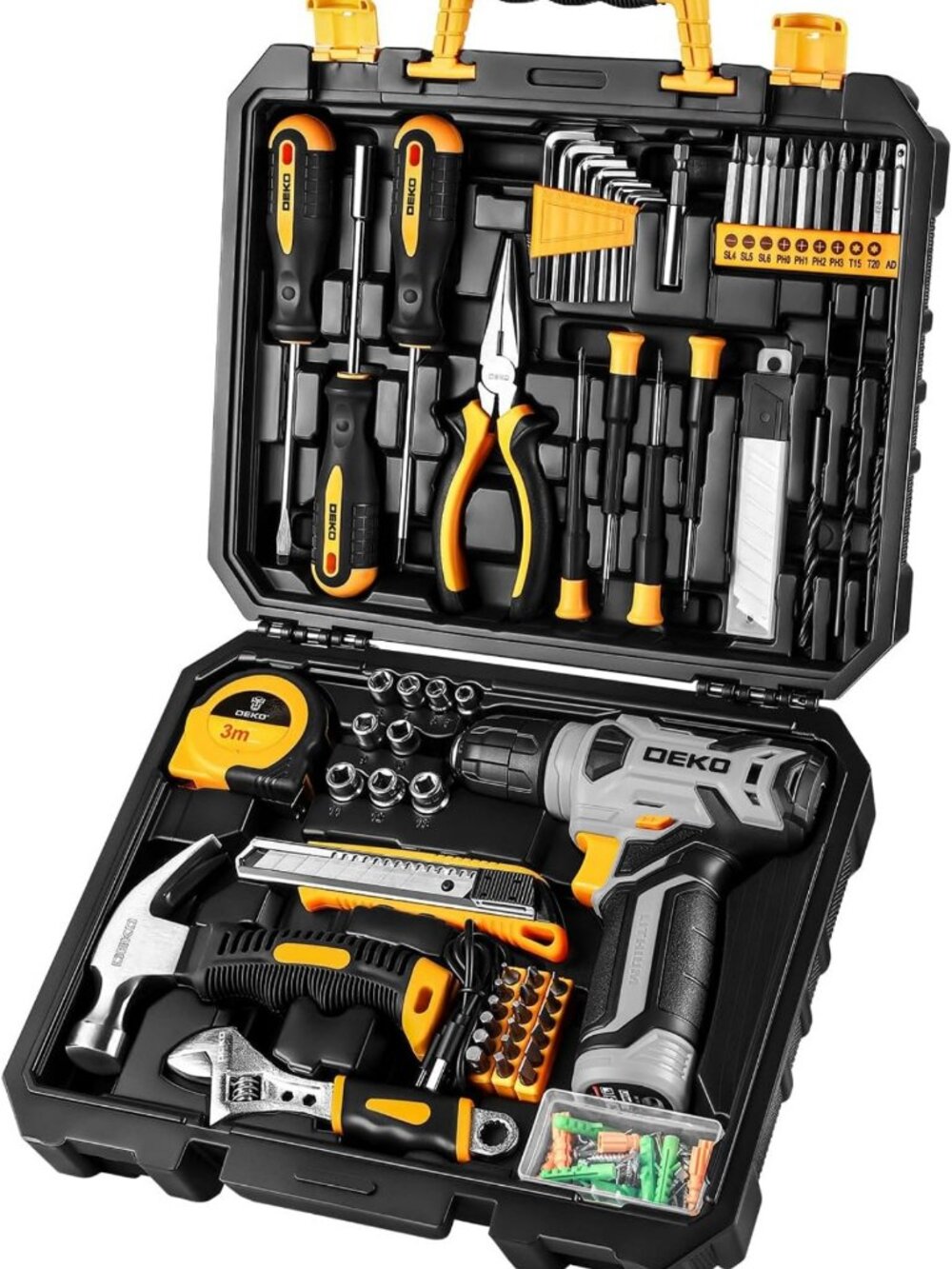 126-Piece Cordless Drill Tool Set for DIY, Home Repair & Handyman Projects